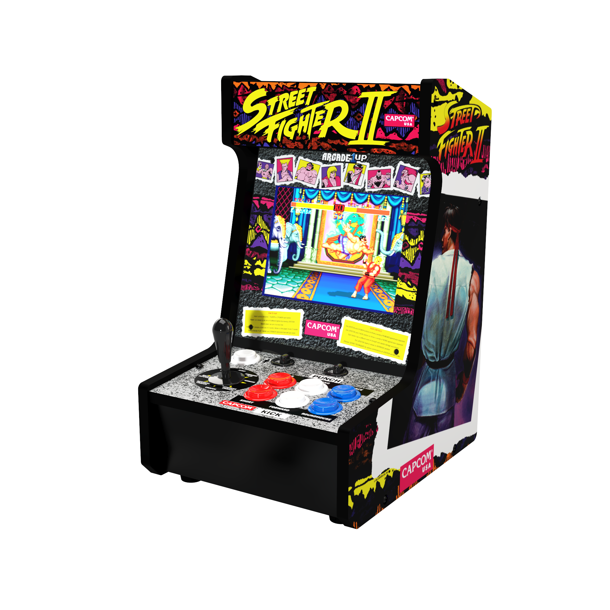【送料無料格安】Arcade 1UP Street Fighter II 8 in 1 Partycade ゲーム筐体 輸入品 新品送料込 (ストリートファイターII・魔界村・ストライダー飛竜 他) 筐体、コントロールパネル